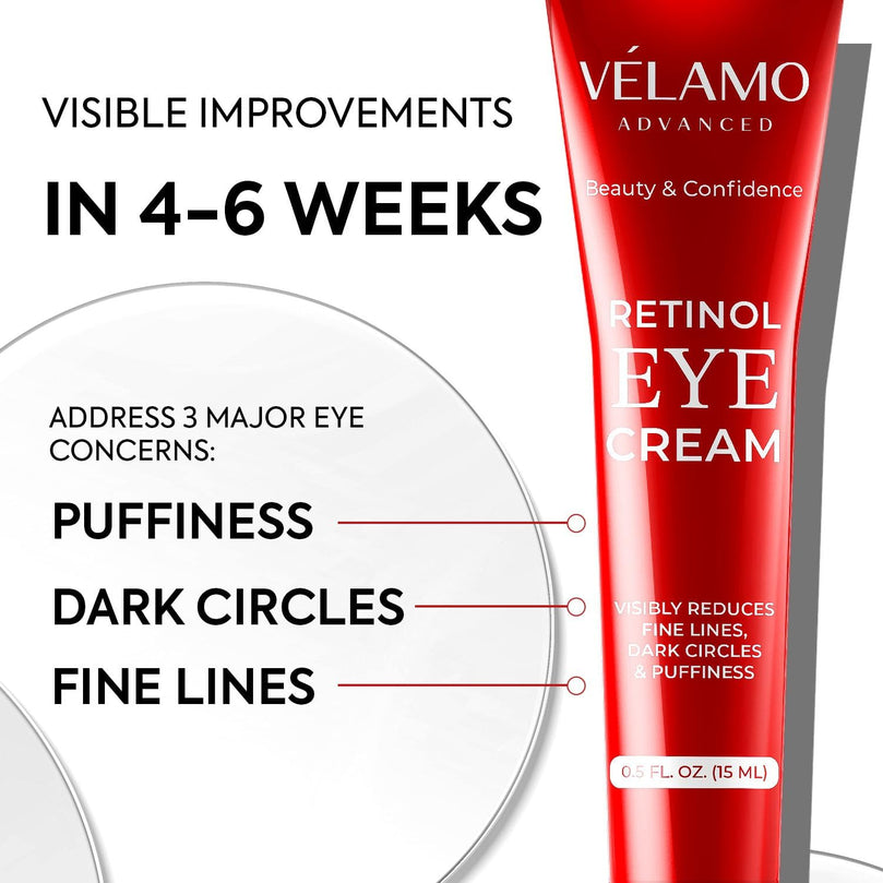 Retinol Eye Cream for Dark Circles and Puffiness, Caffeine Eye Cream, Under Eye Cream Anti Aging, Instant Fix Wrinkle, Eye Bags Treatment for Women and Men, Brighten and Tighten, Firming Eye Cream