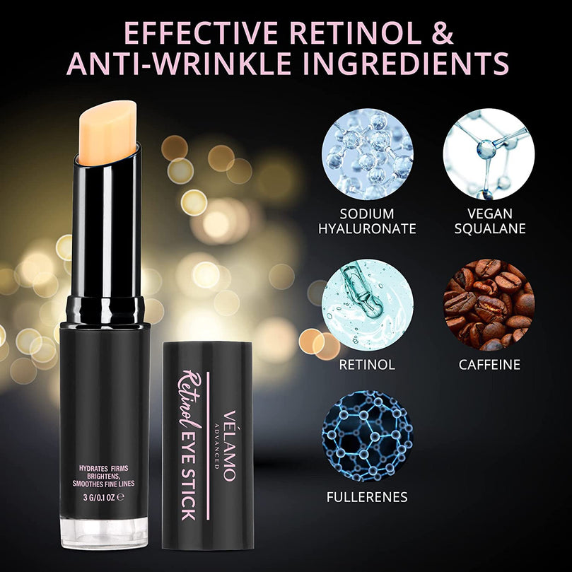 Retinol Eye Stick, Retinol Eye Cream for Dark Circles and Puffiness, Caffeine Eye Cream