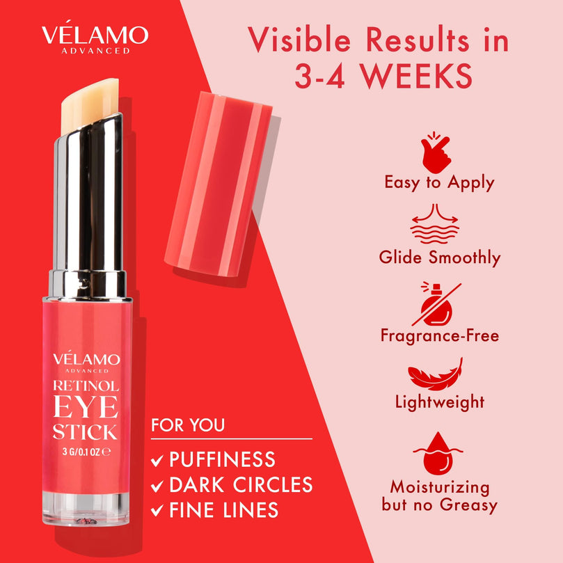 Retinol Eye Stick, Retinol Eye Cream for Dark Circles and Puffiness, Visible Results in 3-4 Weeks, Under Eye Cream Anti Aging